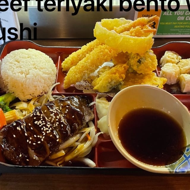 Beef Teriyaki Bento Box.