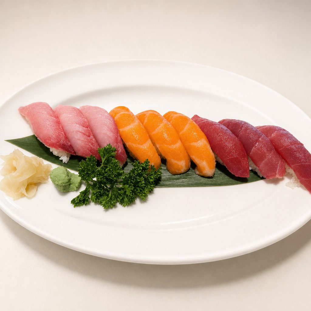 Tri-Colored Sushi Entree.