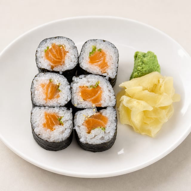 Salmon Scallion Roll.
